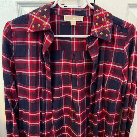 Never worn XS Michael Kors studded plaid - Picture 1 of 3